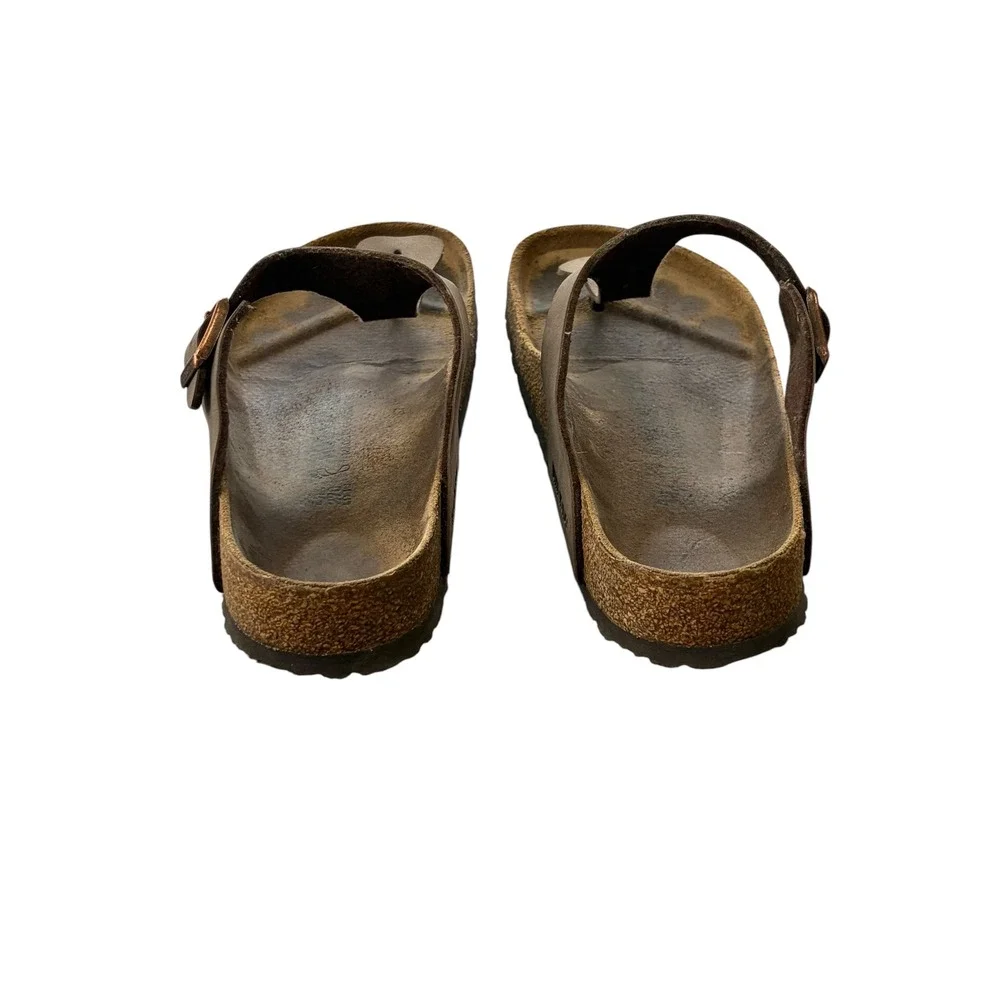 Birkenstock Gizeh Mens Mocha Brown Birko-Flor Thong Sandals Size 42 EU 9-9.5 US
